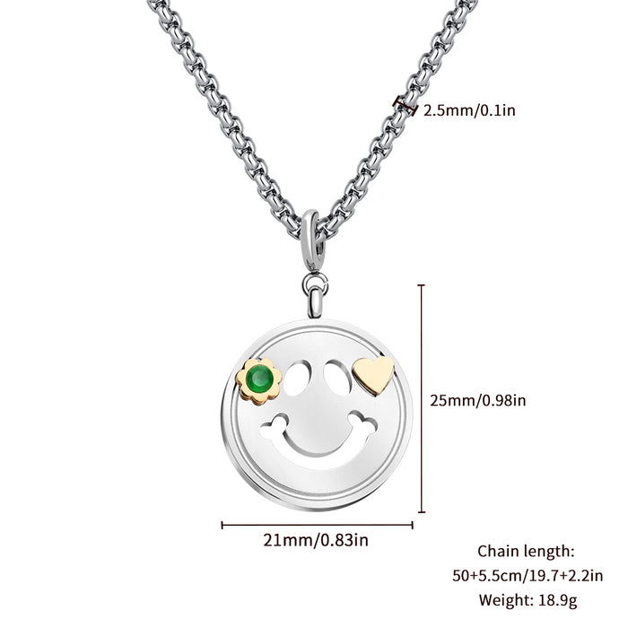Emerald Smile Pendant Necklace