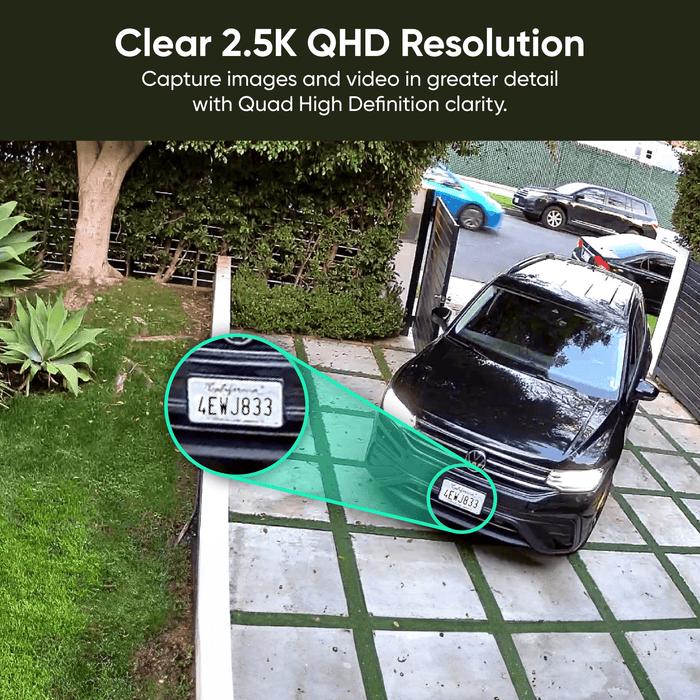 Wyze Cam v4 offers crystal-clear 2.5K QHD resolution, enhanced color night vision.