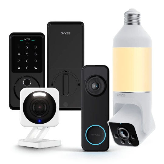 The Entry Point Security Kit Plus includes a smart lock, a camera, a motion sensor, and a waterproof speaker.