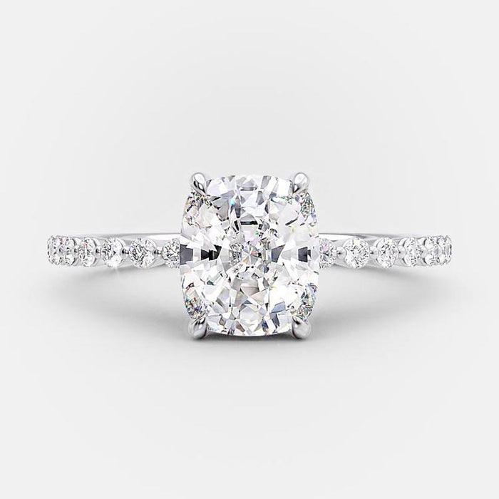 Exquisite 2.0 Carat Cushion Cut Women's Wedding Ring Set In Sterling Silver