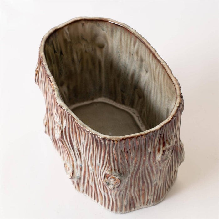 Faux Tree Stump Large Planter
