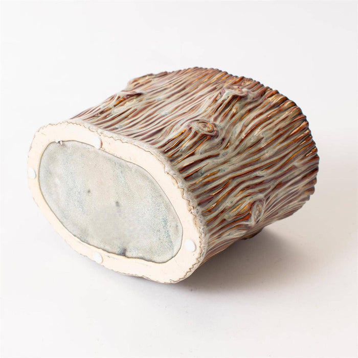 Faux Tree Stump Small Planter