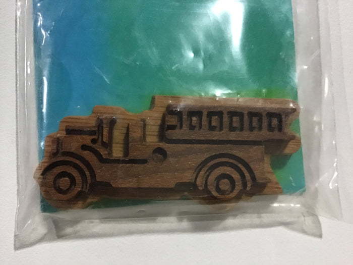 Fire Truck Oak-Backed Symbol PT