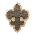 Fleur de Lis Oak-Backed Symbol