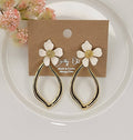 Floral Deco Dangle Earrings