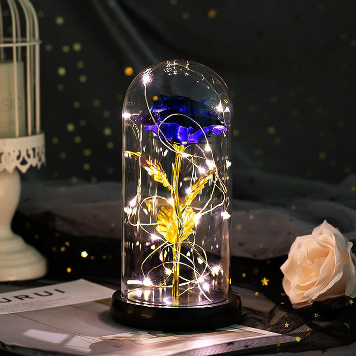 Flower Rose LED light with Glass Dome