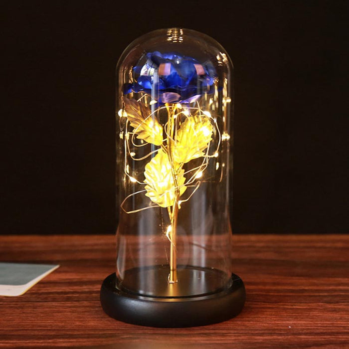 Flower Rose LED light with Glass Dome