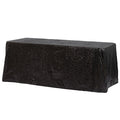 Glitz Sequin 90"x132" Rectangular Tablecloth - Black - CV Linens