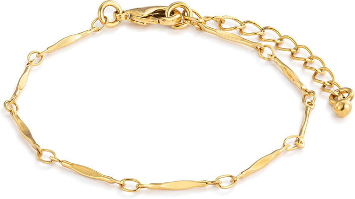 Gold Bar Link Bracelet