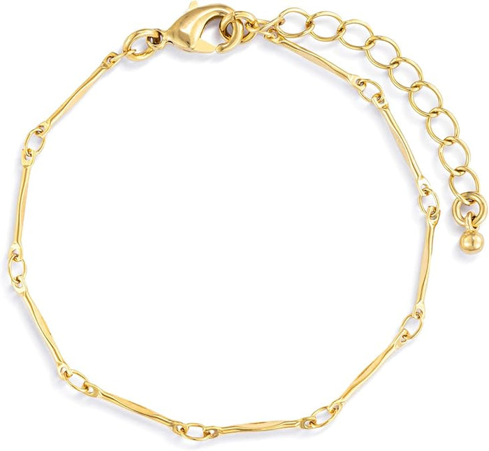 Gold Bar Link Bracelet