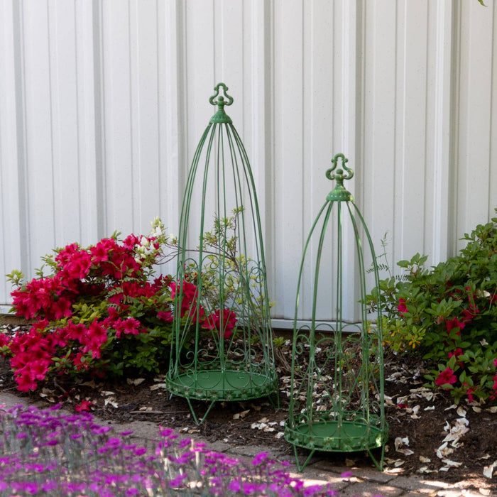 Green Trellis Plant Stand