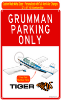 Grumman Tiger (Blue/Black) HD Airplane Parking Sign