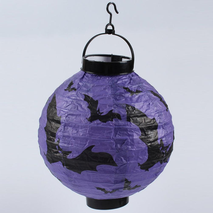Halloween Hanging Paper Lanterns with Spooky Glow Decorations