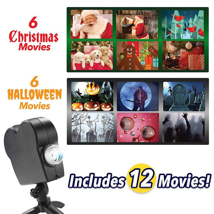 Halloween Holographic Projector with Spooky Animations and Sound