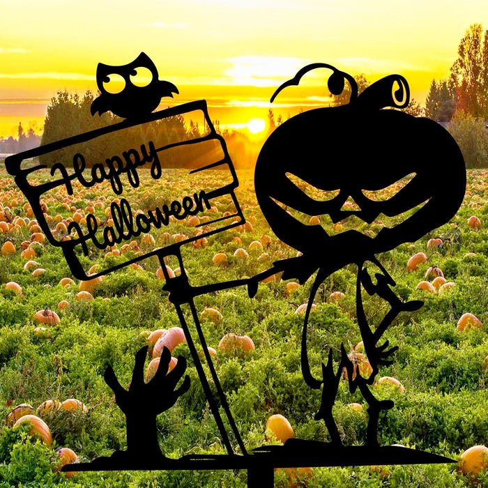Halloween Metal Yard Stake with Spooky Outdoor Decor
