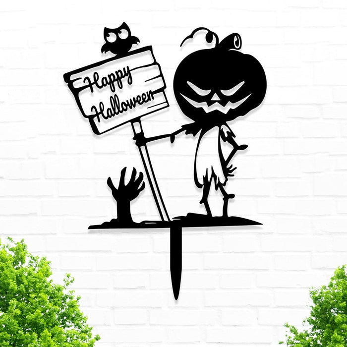 Halloween Metal Yard Stake with Spooky Outdoor Decor