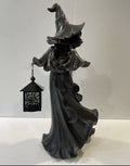 Halloween Witch Figurine Lantern with Soft LED Glow for Spooky Décor