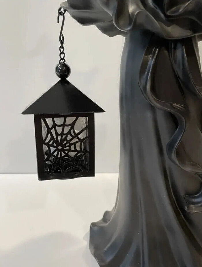 Halloween Witch Figurine Lantern with Soft LED Glow for Spooky Décor