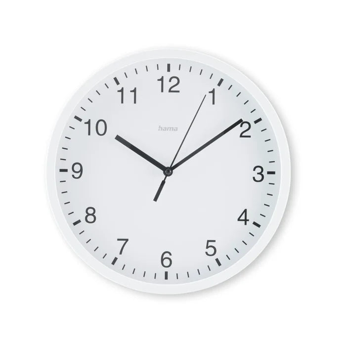 Hama Elba 25CM Non-ticking Wall Clock - White | 517524