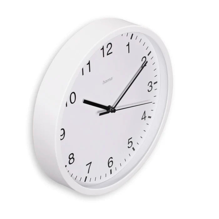 Hama Elba 25CM Non-ticking Wall Clock - White | 517524