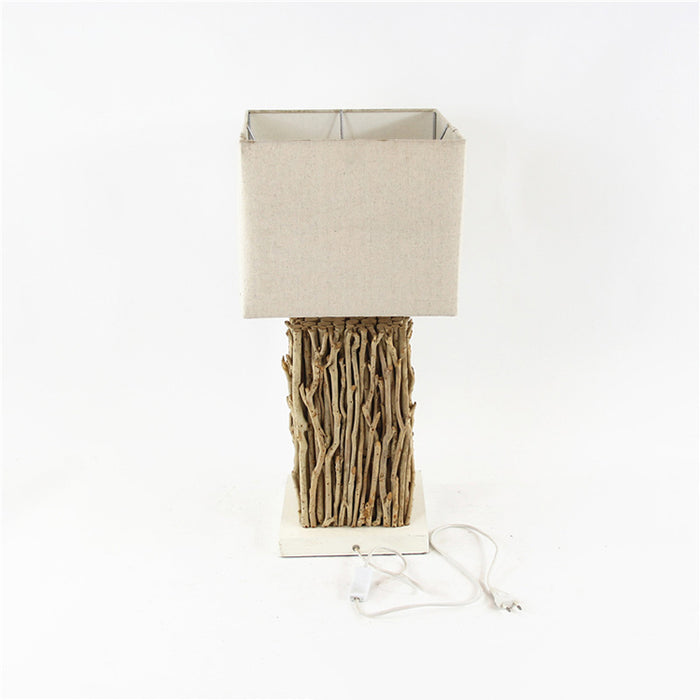 Handcrafted Wooden Floor Lamp