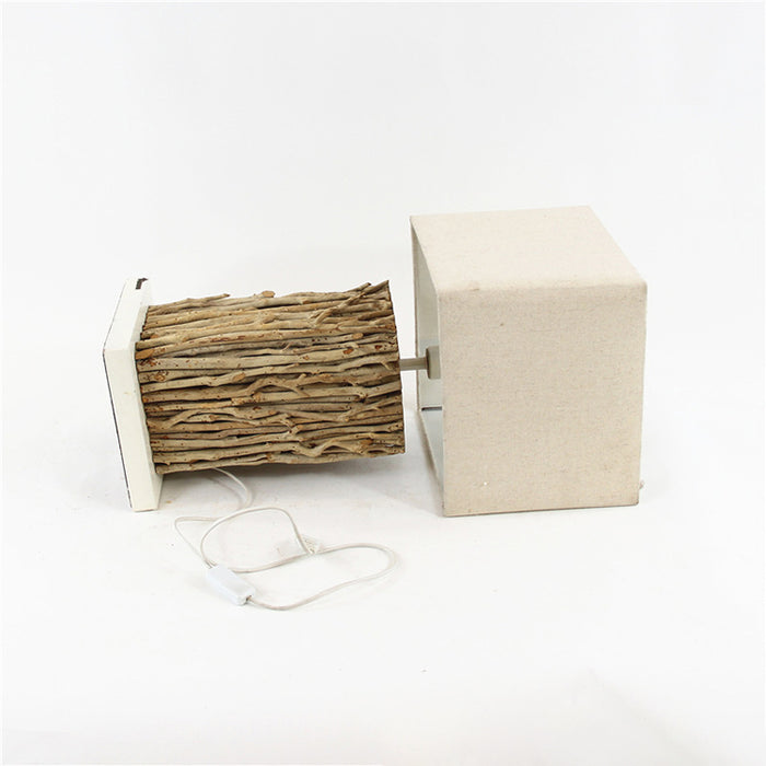 Handcrafted Wooden Floor Lamp
