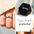 Heart & Evil Eye Ring Protection Ring Gift for Her
