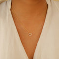 Heart Necklace Diamond paved