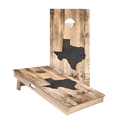 Home State Rustic Wood Texas Star Cornhole Boards - ACA - 000357 | American Cornhole Association