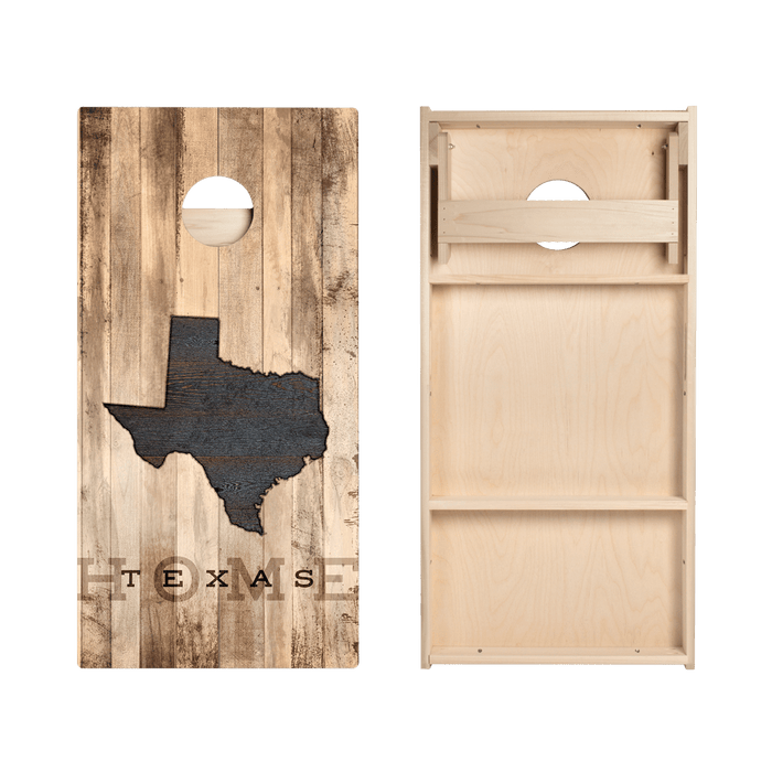 Home State Rustic Wood Texas Star Cornhole Boards - ACA - 000357 | American Cornhole Association