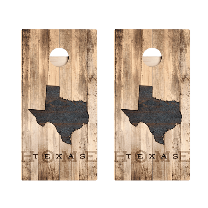 Home State Rustic Wood Texas Star Cornhole Boards - ACA - 000357 | American Cornhole Association