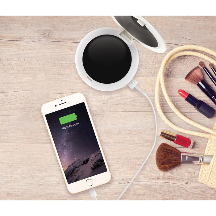 Homedics Pretty & Powerful 3000mAh Power Bank - Pearl | MIR-150CG-EU from Homedics - DID Electrical