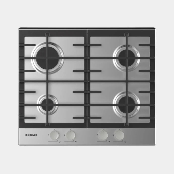 Hoover H-Hob 300 60CM 4 Zone Gas Hob - Stainless Steel | HHG6BRMX