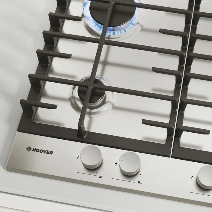Hoover H-Hob 300 60CM 4 Zone Gas Hob - Stainless Steel | HHG6BRMX