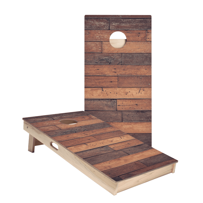 Horizontal Rustic Wood Star Cornhole Boards - ACA - 000383 | American Cornhole Association