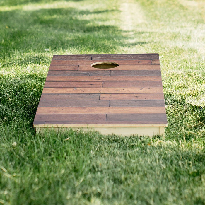Horizontal Rustic Wood Star Cornhole Boards - ACA - 000383 | American Cornhole Association