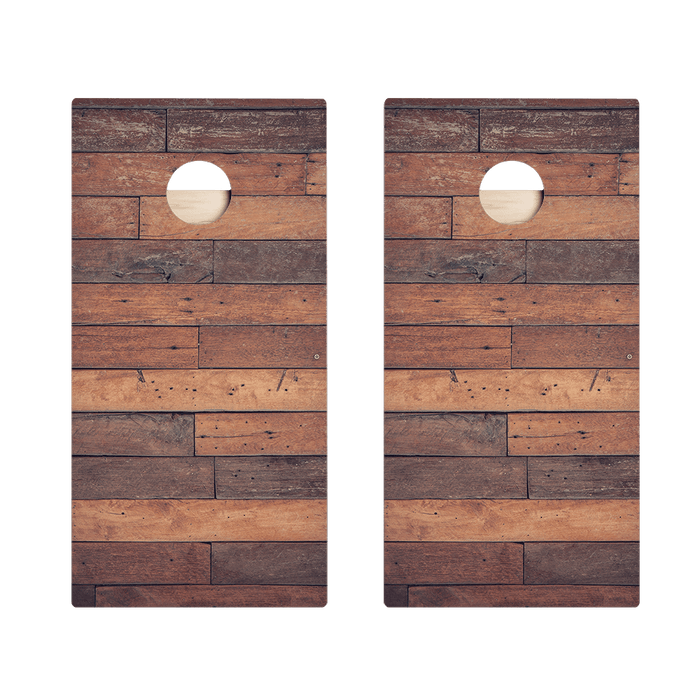 Horizontal Rustic Wood Star Cornhole Boards - ACA - 000383 | American Cornhole Association