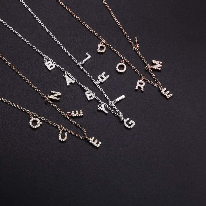 Christmas Gift DOREMI Trendy Zircon Name Necklace Sparkling Necklace MelodyNecklace