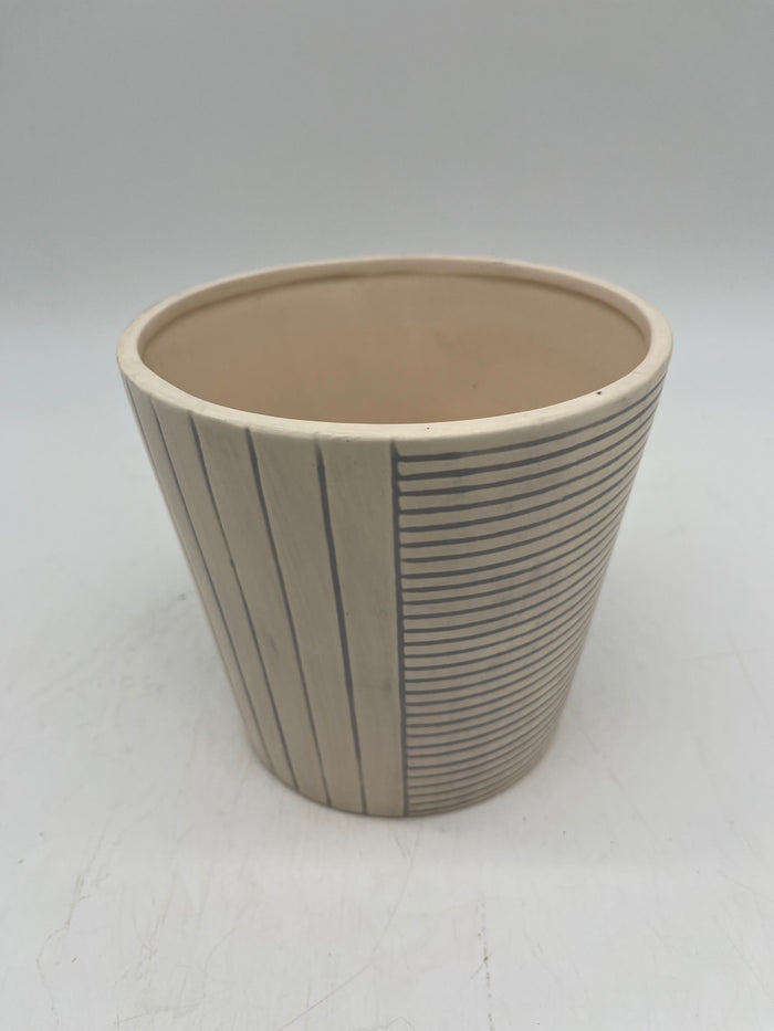 Cream Etched Planter
