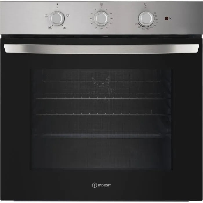 Indesit 66L Built-In Multifunction Electric Single Oven - Inox | IO233XUK from Indesit - DID Electrical