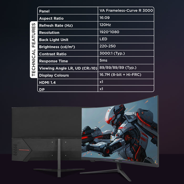 INTEX 27 Inch Curved Monitor