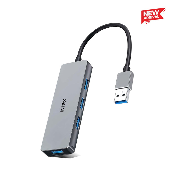 Intex 4-in-1 USB Hub 3.0 with High-Speed Data Transfer