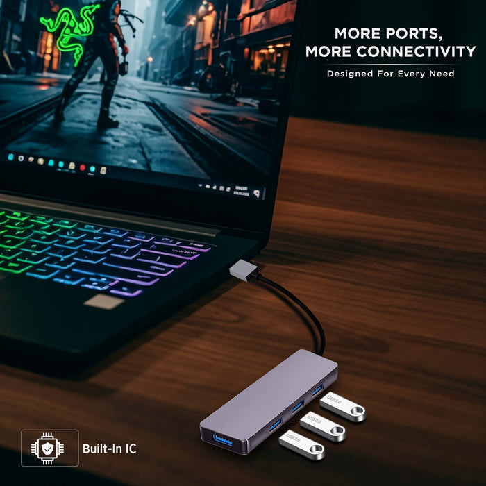 Intex 4-in-1 USB Hub 3.0 with High-Speed Data Transfer