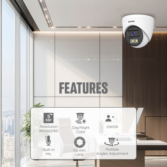 Intex AHD Dome 5MP CCTV Camera