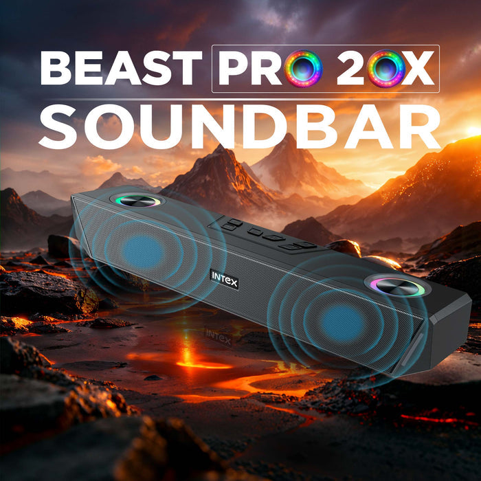 Intex Beast Pro 20X Soundbar 20W Powerful Sound