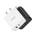Intex Bolt Quick 65W QCPD Super Fast Charger with Dual Port Output - Black, White