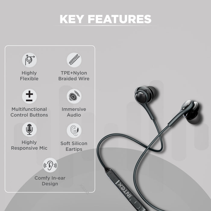 Intex Echo Wired In-Ear Earphones with Mic