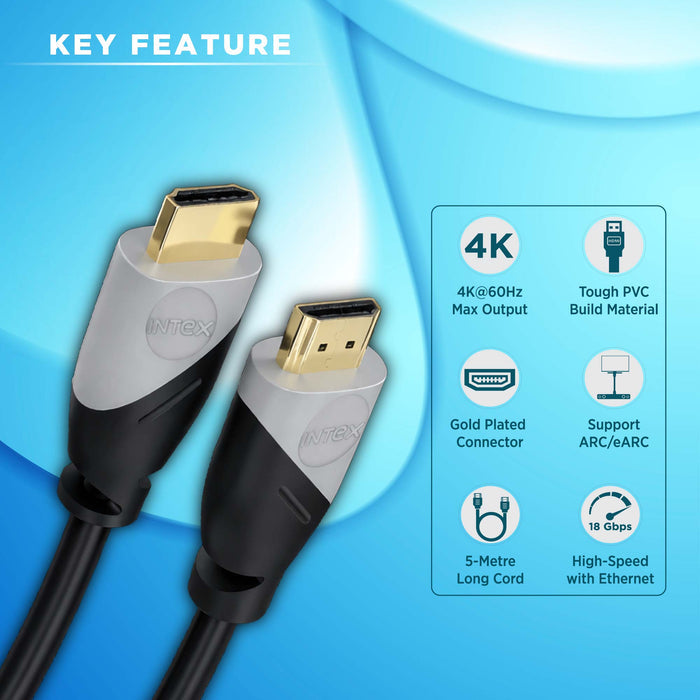 Intex HDMI Cable 3 Meter 4K@60Hz Ultra HD