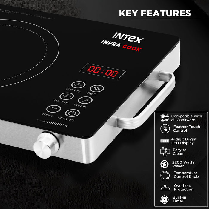 Intex Infra Cook 2200W Infrared Cooktop