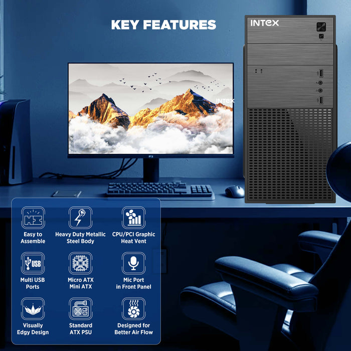 INTEX IT-1605 W SMPS & USB Computer Cabinet